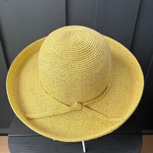 NWOT San Diego Hat Company Wide Brim Yellow Hat